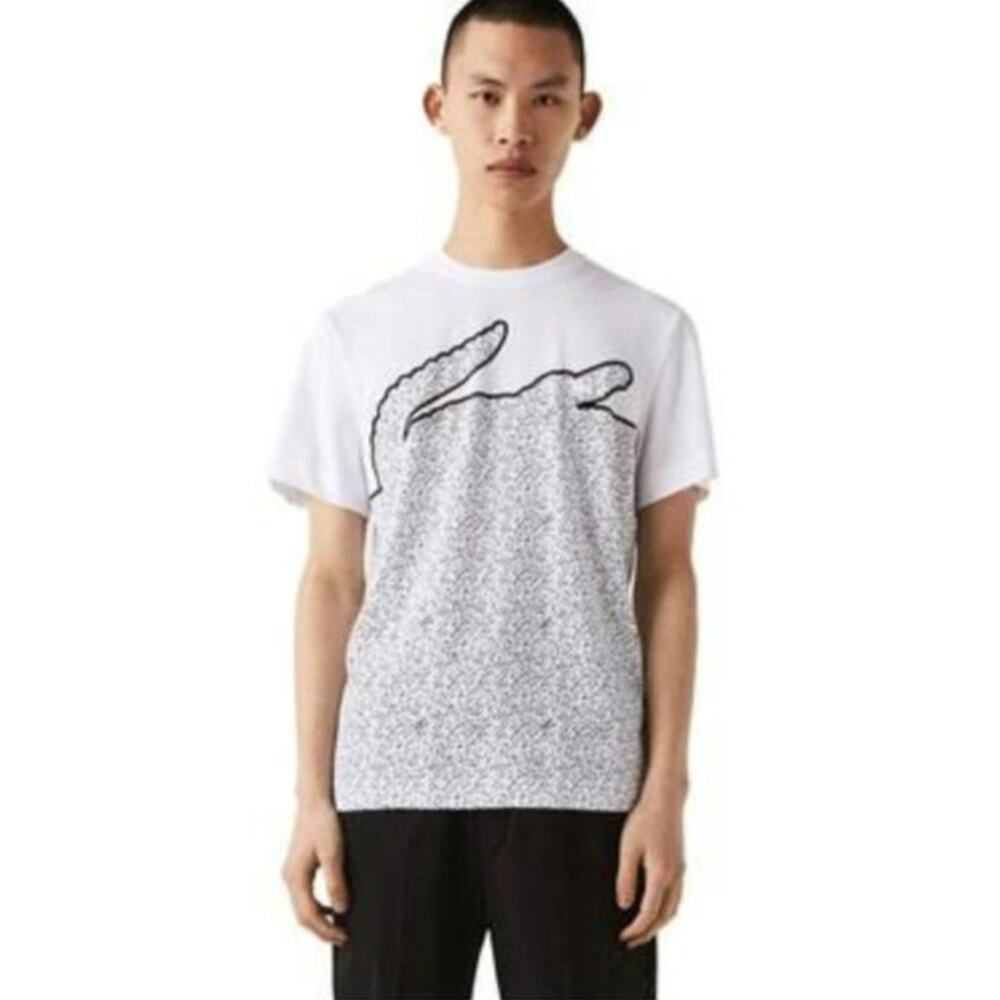 NWT Men's Lacoste Crocodile Logo Graphic Short Sleeve T-shirt